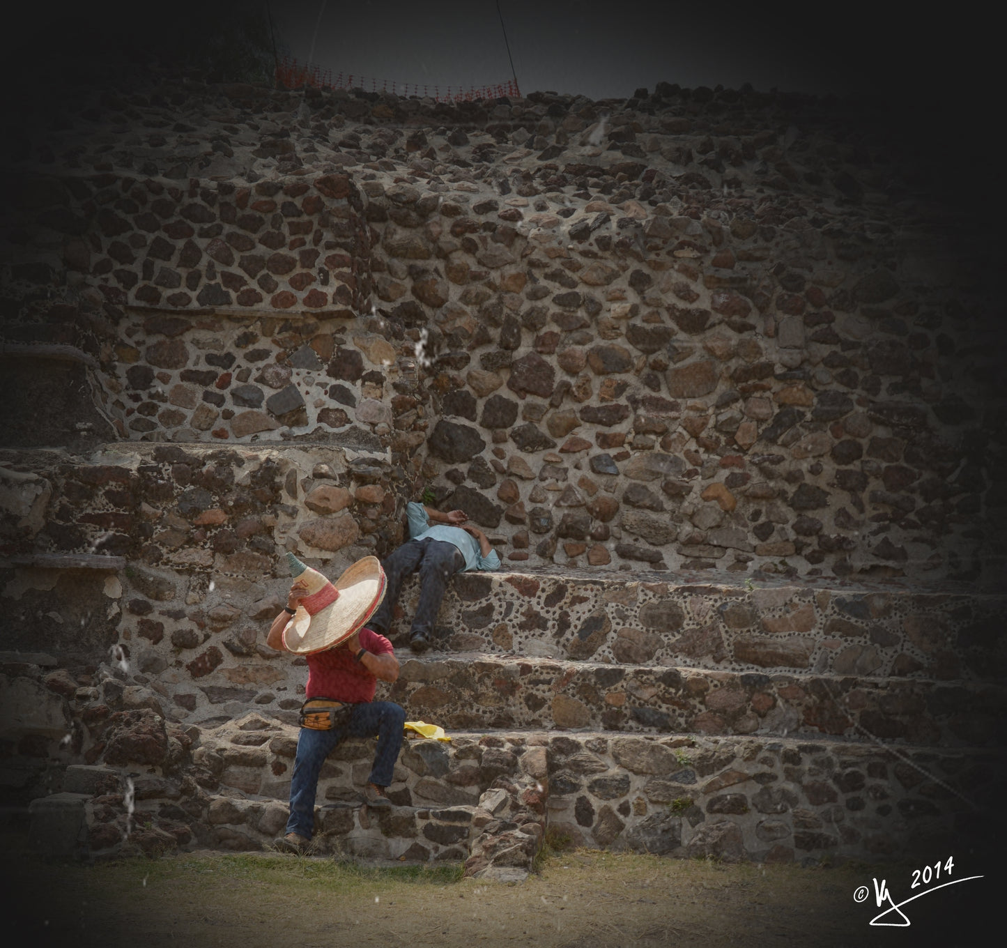 Trabajadores en Teotihuacán